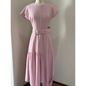 Rachel Comey Women's 6 Steady Seersucker red Pink White Dress Resort Holiday